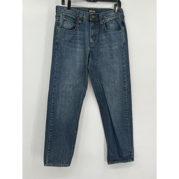 Michael Kors Jeans Mens 32 Blue 100% Cotton Straight Jeans 32 X 30 Casual Preppy - Picture 1 of 15